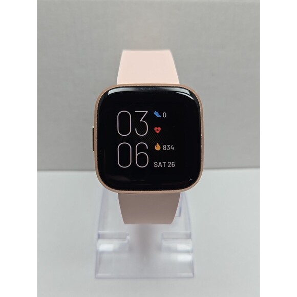 Fitbit Versa 2 Smartwatch Rose Gold 40mm Alexa WR50M Always On Display Works - Picture 1 of 11